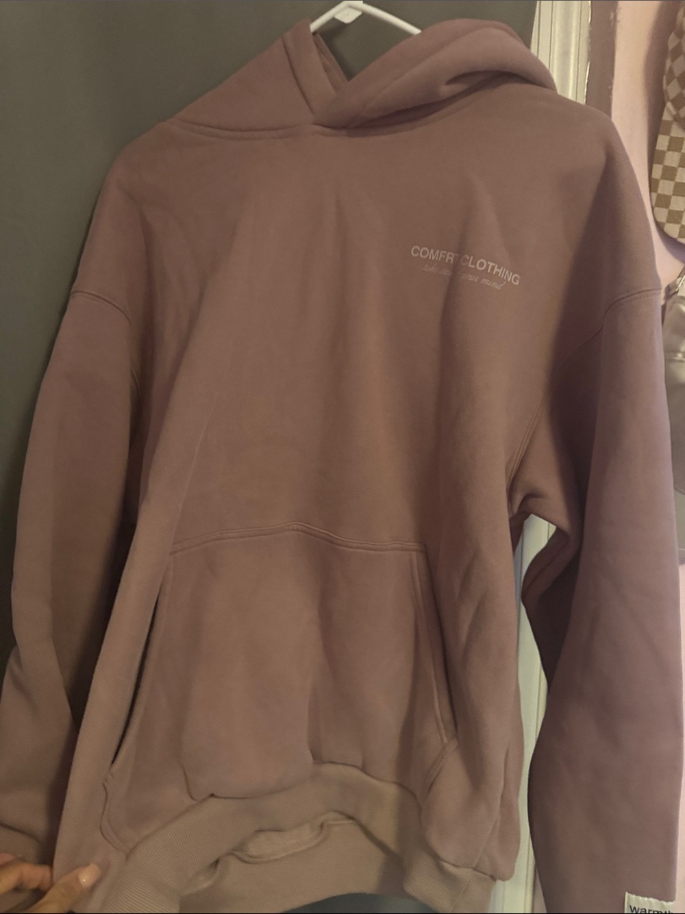 Comfort Clothing Women's Mauve Hoodie - Relaxed Pullover